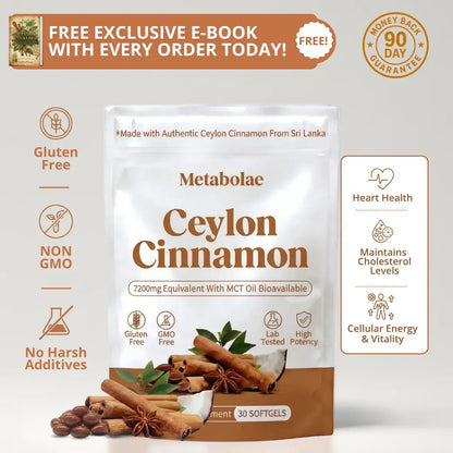 Cannella di Ceylon (equivalente a 7200 mg) con olio MCT